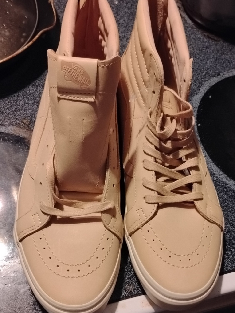 Vans High-Top Sneakers in Beige